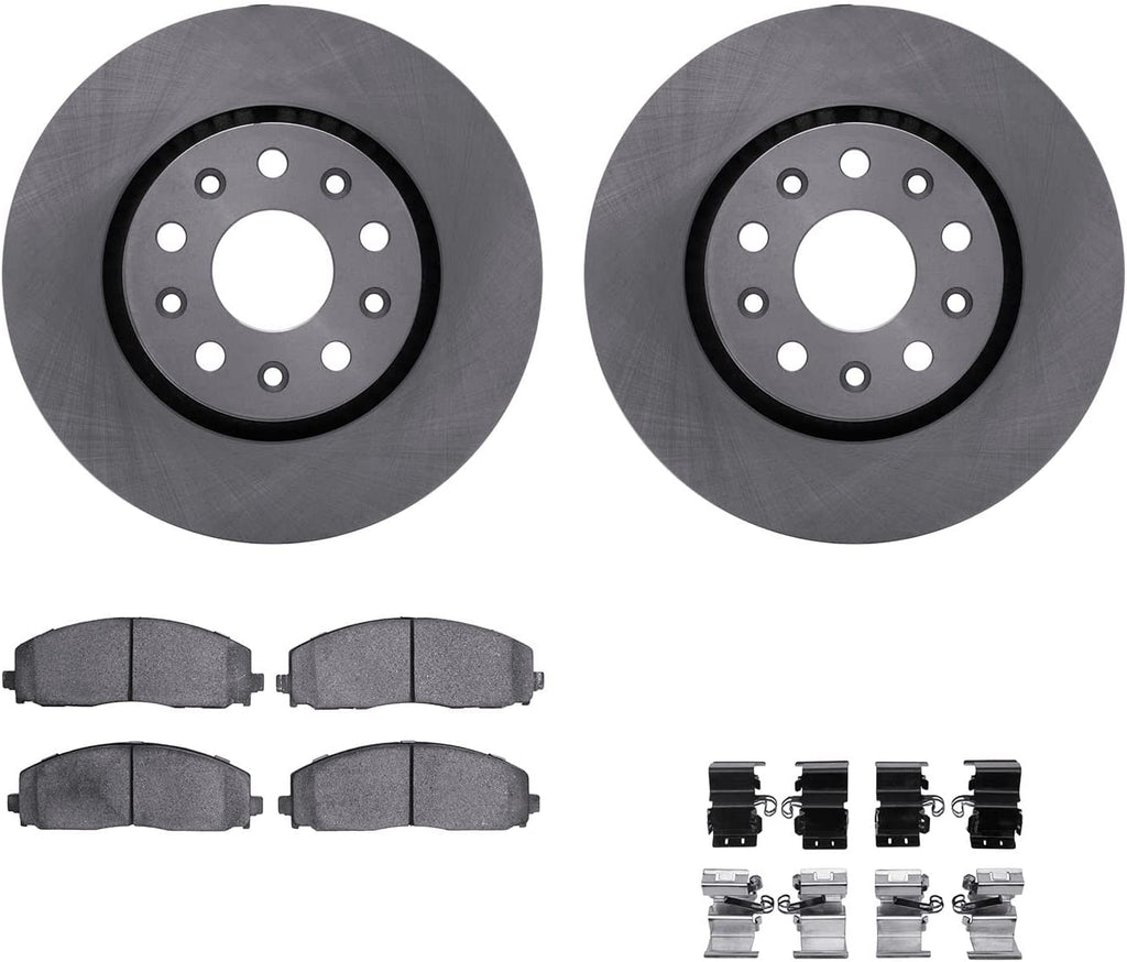 Front Brake Rotors with Ultimate Duty Performance Brake Pads Includes Hardware 6412-42130