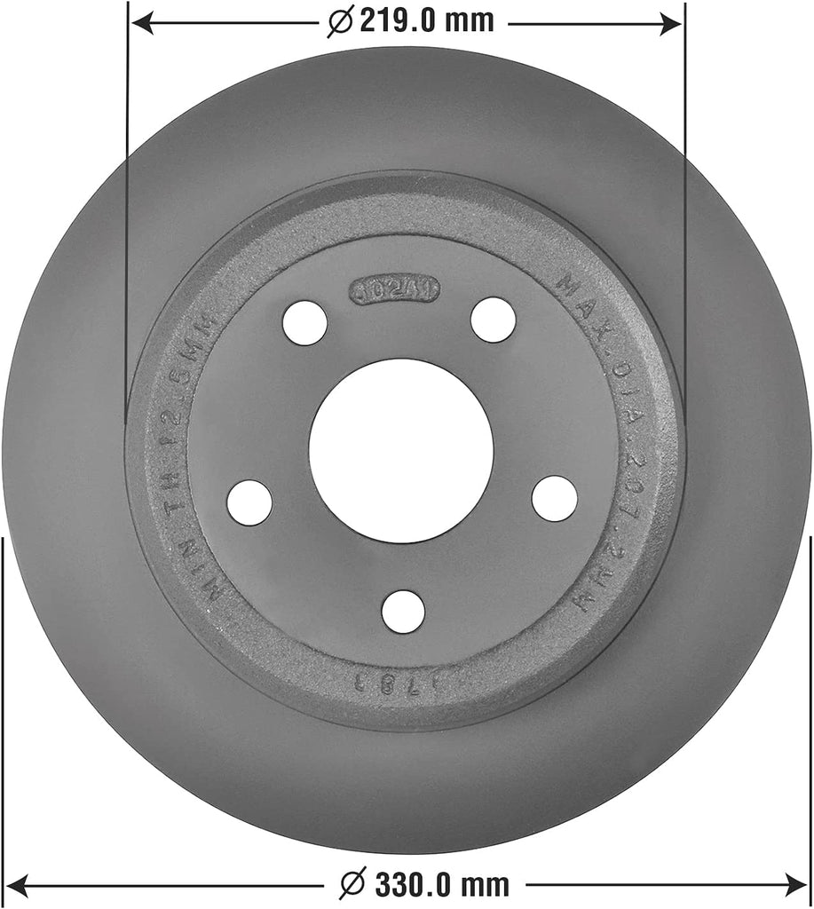 Rear Brake Rotors Carbon-Ceramic Pads for Dodge Durango & Jeep Grand Cherokee