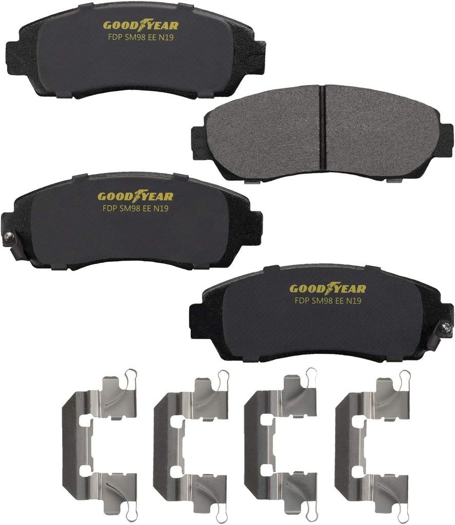 Front Brake Rotors & Ceramic Pads Kit for Honda Accord & Crosstour Goodyear