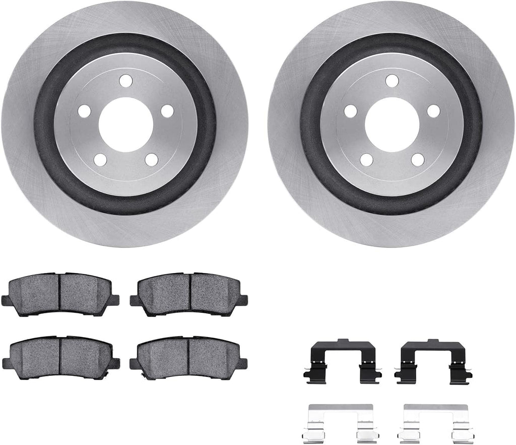 Rear Brake Rotors with Heavy Duty Brake Pads Includes Hardware 6212-99149