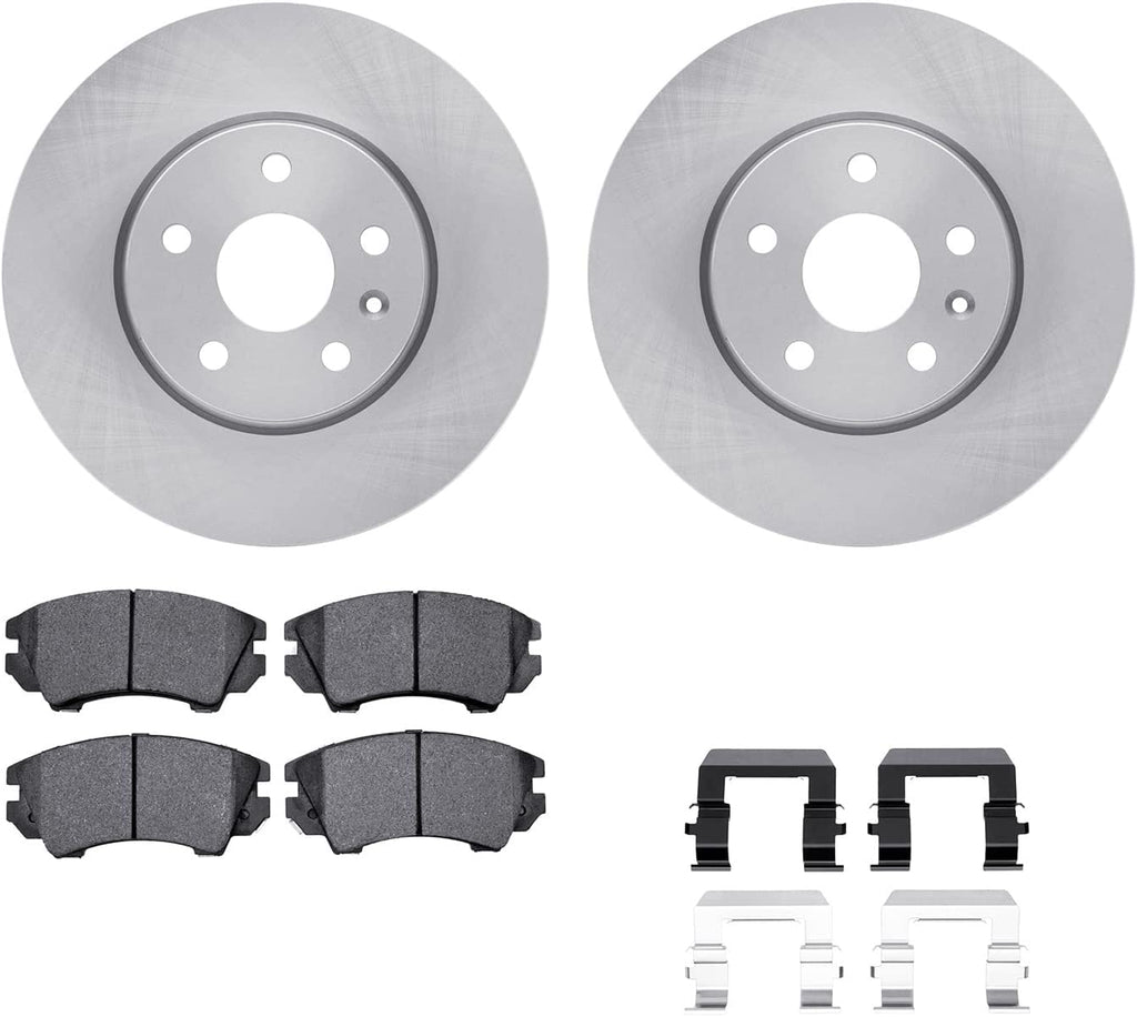 Front Brake Rotors with 5000 Euro Ceramic Brake Pads Includes Hardware 6612-45023