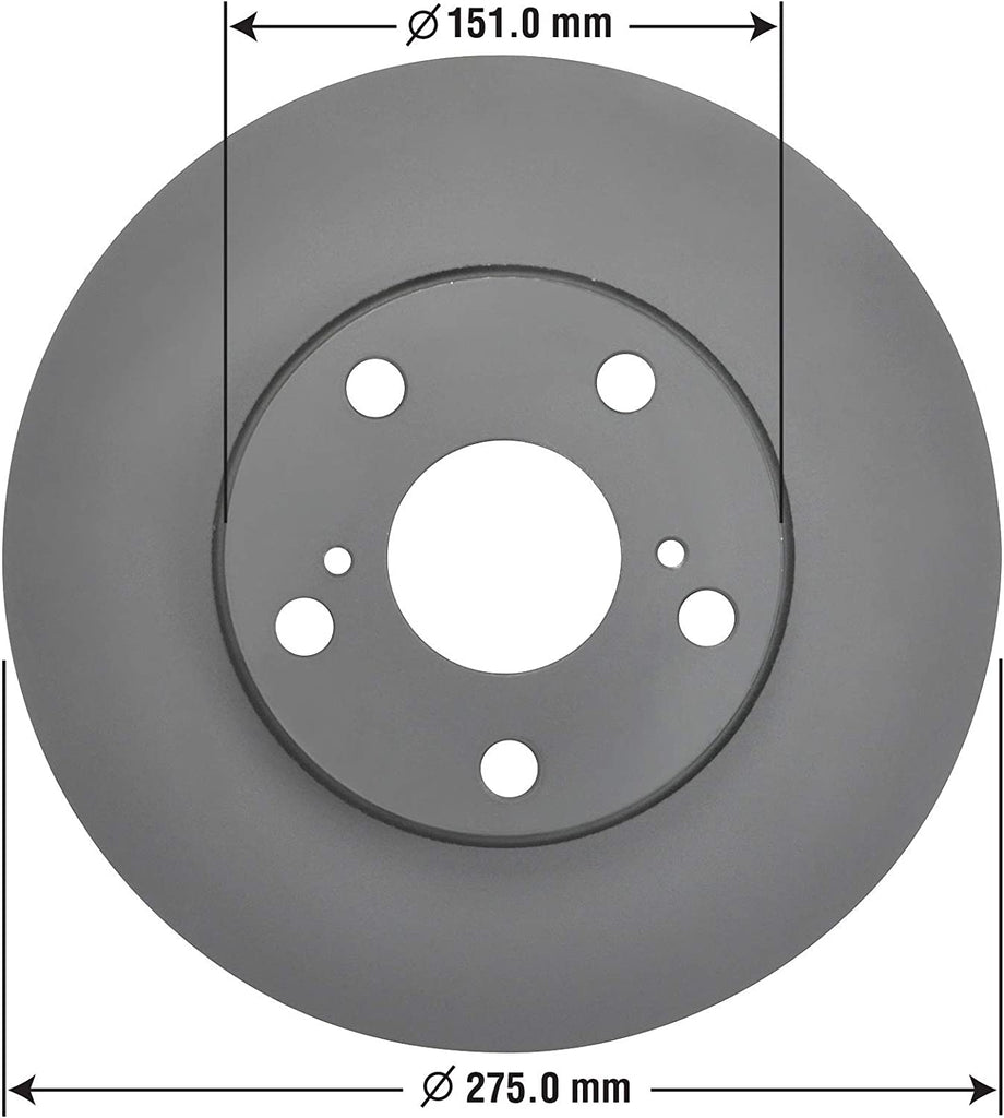 GYD503 Premium Ceramic Automotive Front Disc Brake Pads Set and 212742GY Premium Antiox Automotive Vehicle Front Brake Rotor (2 Pack)