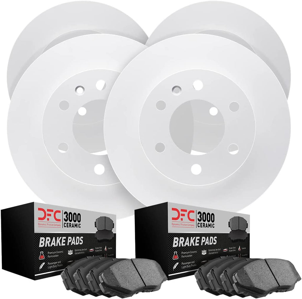 Front Rear Geospec Brake Rotors with 3000 Series Ceramic Brake Pads 4304-76071