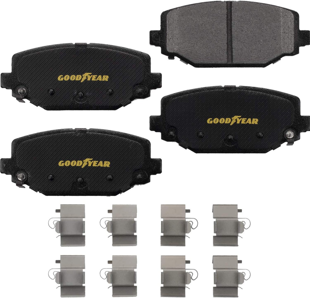 Rear Brake Rotors & Carbon-Ceramic Pads Kit for Chrysler Dodge & Ram Mini Vans