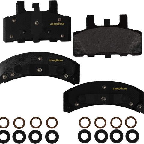 GYD369 Premium Carbon Ceramic Automotive Front Disc Brake Pads Set Replacement Part for Cadillac, Escalade, Blazer, Suburban, & More