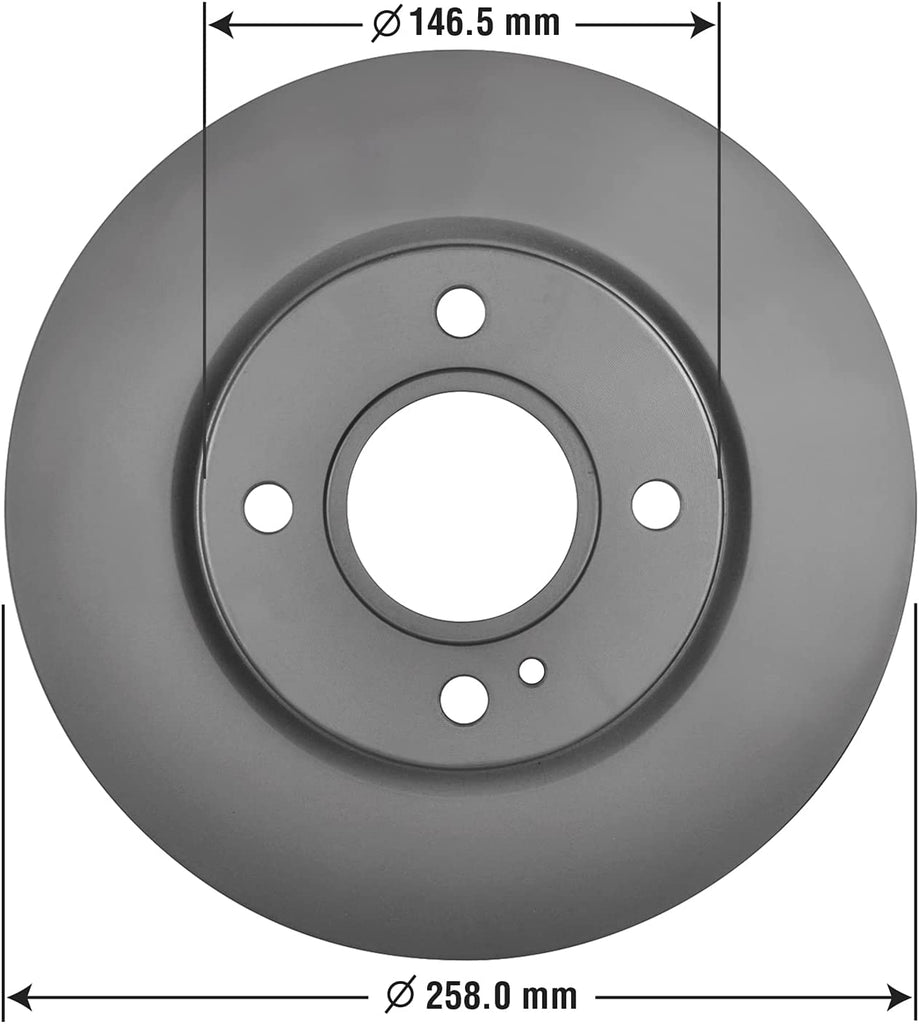 Front Brake Rotors & Ceramic Pads Kit for 2011-2019 Ford Fiesta