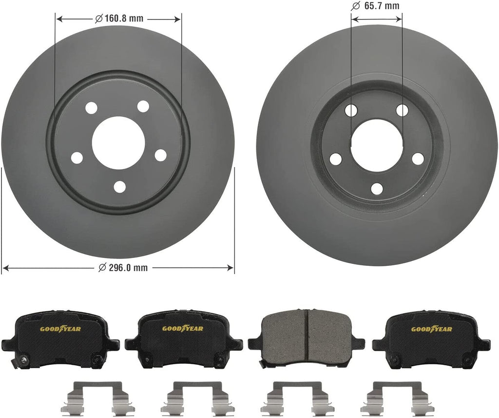 Front Brake Rotors & Ceramic Pads Kit for Chevy Pontiac Saturn & More PRK47708F