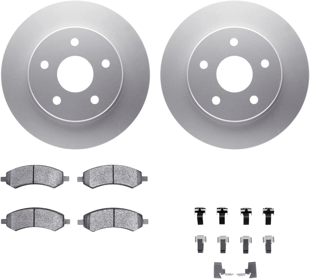 Front Geospec Brake Rotors with Ultimate Duty Performance Brake Pads Includes Hardware 4412-40009