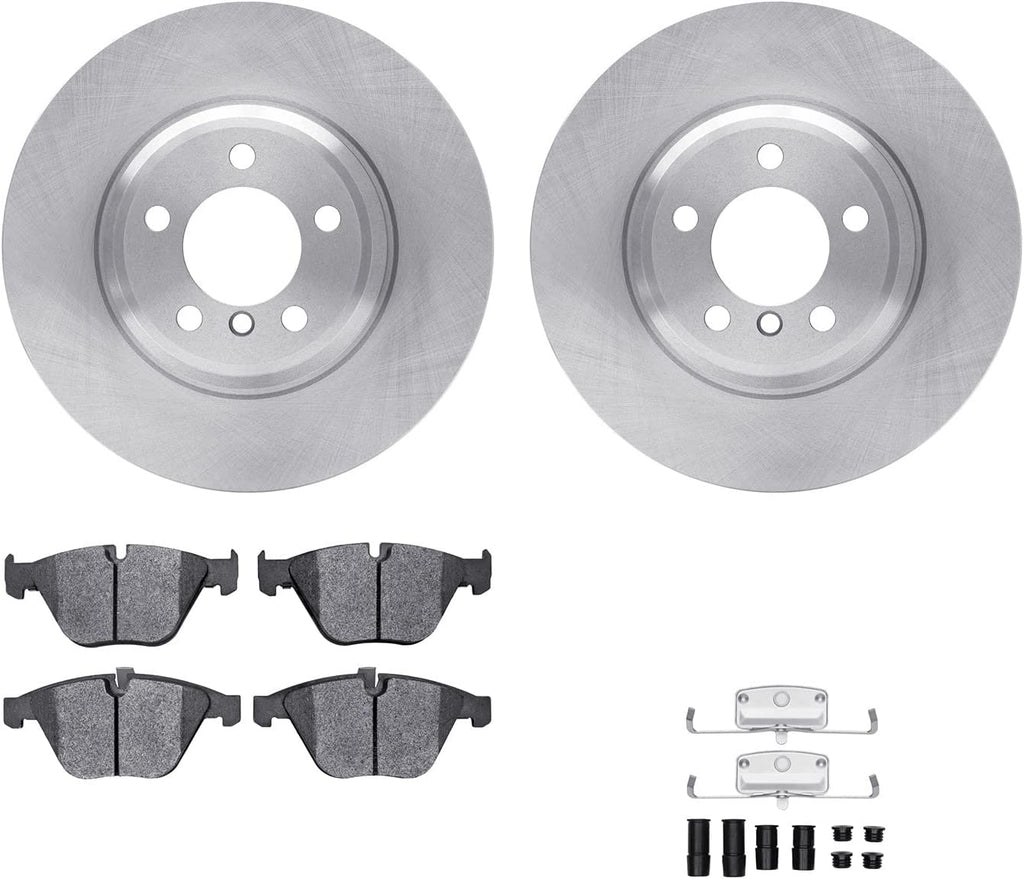 Front Brake Rotors with 5000 Advanced Brake Pads Includes Hardware 6512-31358
