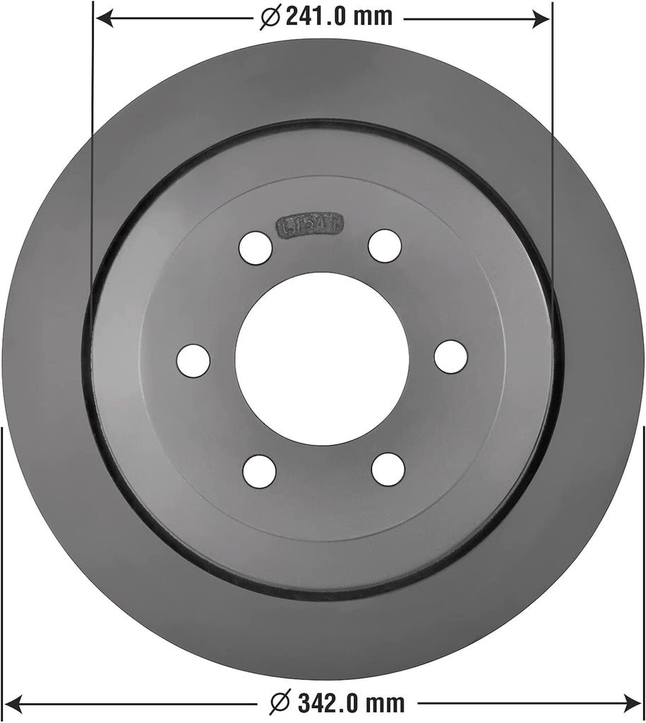 Rear Brake Rotors Carbon-Ceramic Pad for 07-17 Ford Expedition Lincoln Navigator