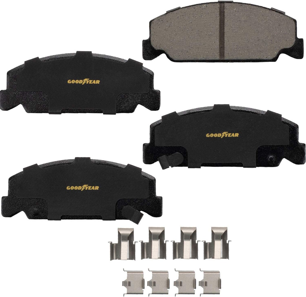 GYD273 Premium Ceramic Automotive Front Disc Brake Pads Set Vehicle Replacement Part for Honda Accord, Civic, Civic Del Sol, and CRX