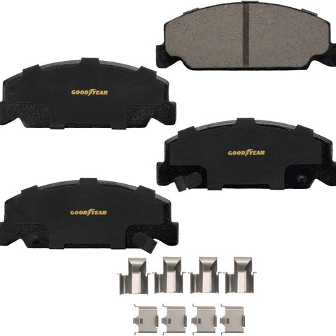 GYD273 Premium Ceramic Automotive Front Disc Brake Pads Set Vehicle Replacement Part for Honda Accord, Civic, Civic Del Sol, and CRX