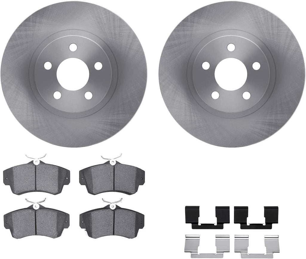 Front Brake Rotors with 5000 Advanced Brake Pads Includes Hardware 6512-39089