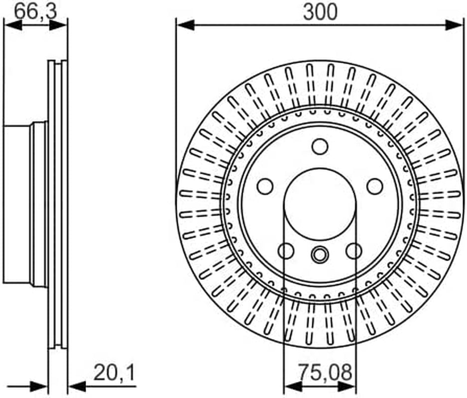 Brake Disc Carbon 300Mm 18.4Mm 75Mm Fits BMW 1 2 3 4 F80 F35 F30 F21 F20 2010-