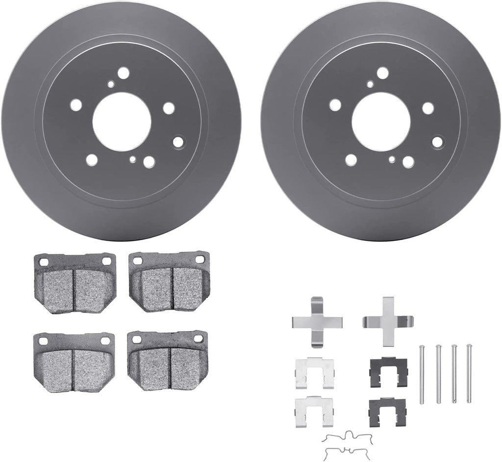Rear Geospec Brake Rotors with 5000 Advanced Brake Pads Includes Hardware 4512-67079