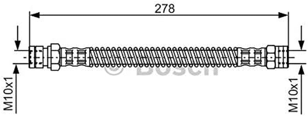 BOSCH Brake Hose Compatible with PORSCHE 911 964 Cabrio Coupe Targa 1983-1994