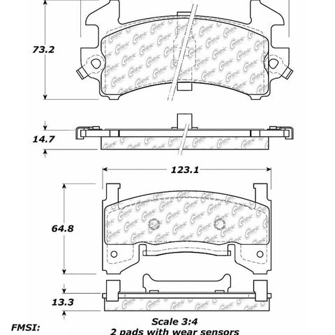 Centric 306.01540 Disc Brake Pad