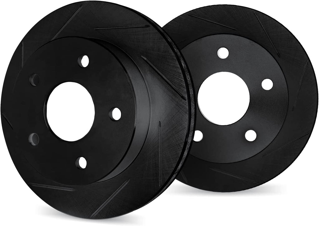 Front Brake Rotors Slotted Black - 3002-53000