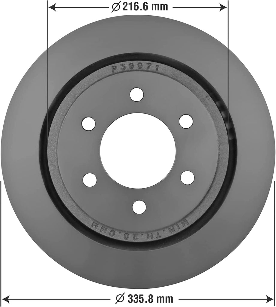 Rear Brake Rotors & Carbon-Ceramic Pads Kit for 2015-2017 Ford F150 Goodyear