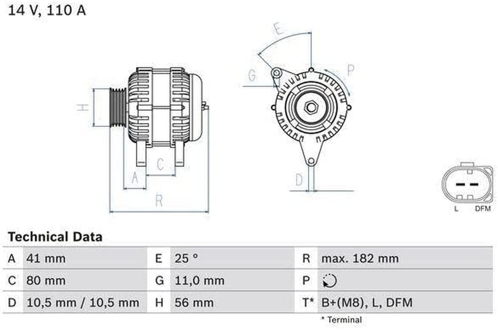 0 986 082 320 Alternator