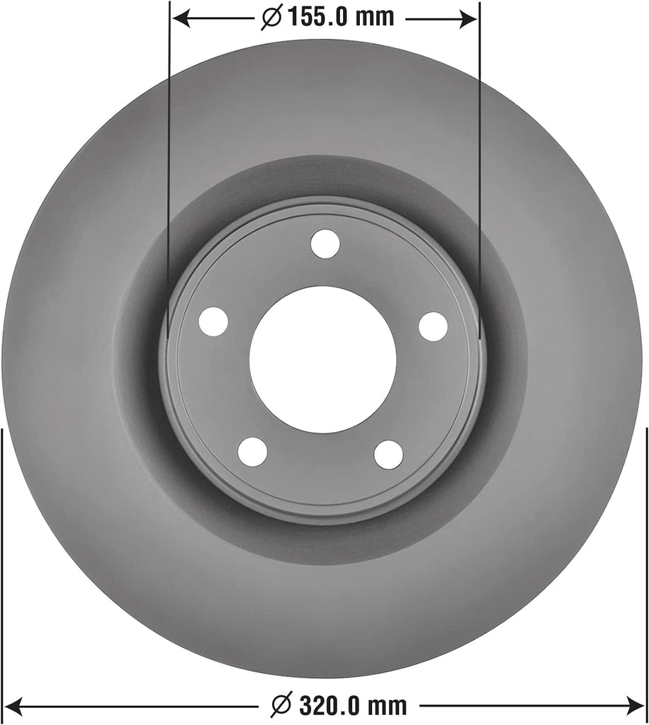 Front Brake Rotors Carbon-Ceramic Pads for 2007-14 Ford Edge 2007-15 Lincoln MKX